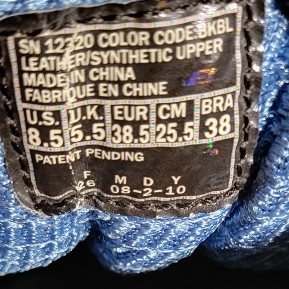 Skechers Black and Blue Athletic Shoes - Picture 7 of 8